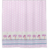 Rosa Flamingos Duschvorhang (Vorderseite)