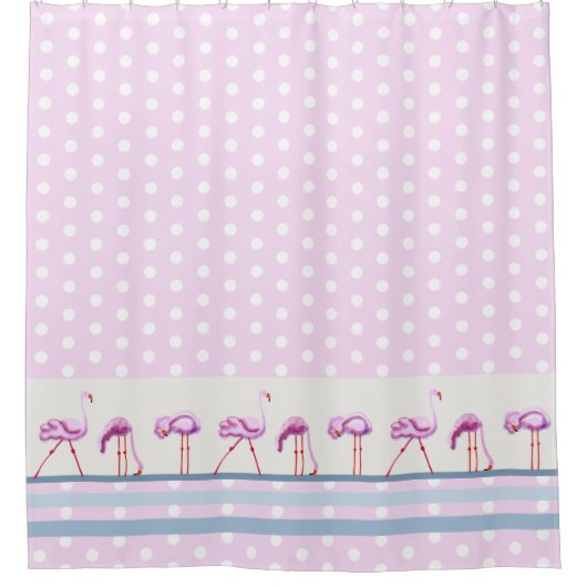 Rosa Flamingos Duschvorhang (Vorderseite)