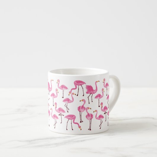 Rosa Flamingos Espressotasse (Vorderseite Rechts)