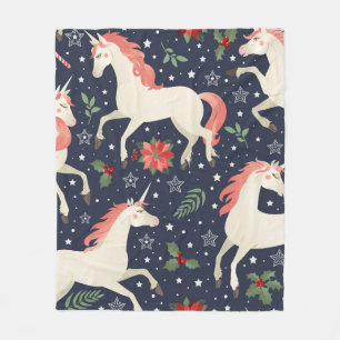Rosa Flamingos, exotische Vögel, Ananas, tropisch Fleecedecke