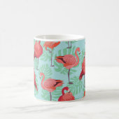 Rosa Flamingos: Exotisches Nahtloses Muster. Kaffeetasse (Mittel)