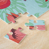 Rosa Flamingos: Exotisches Nahtloses Muster. Puzzle (Seite)
