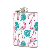 Rosa Flamingos Flachmann (Links)