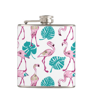 Rosa Flamingos Flachmann