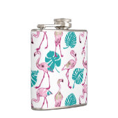 Rosa Flamingos Flachmann (Rechts)