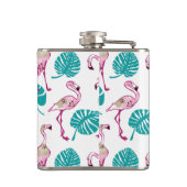 Rosa Flamingos Flachmann (Rückseite)