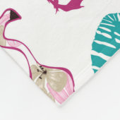 Rosa Flamingos Fleecedecke (Ecke)