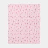 rosa Flamingos Fleecedecke (Vorderseite)