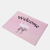 Rosa Flamingos Fußmatte (Schrägansicht)