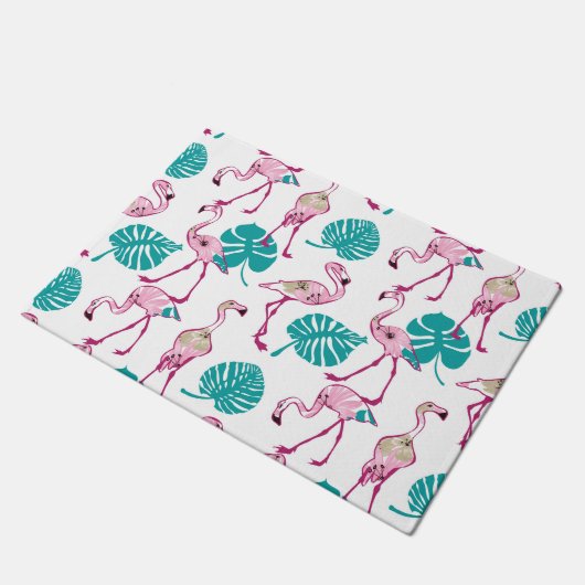 Rosa Flamingos Fußmatte (Schrägansicht)