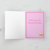 Rosa Flamingos Geburtstagskarte Faltenkarte Karte (Innenseite)