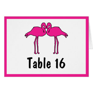 Rosa Flamingos-gedeckte Tischnummer-Karten