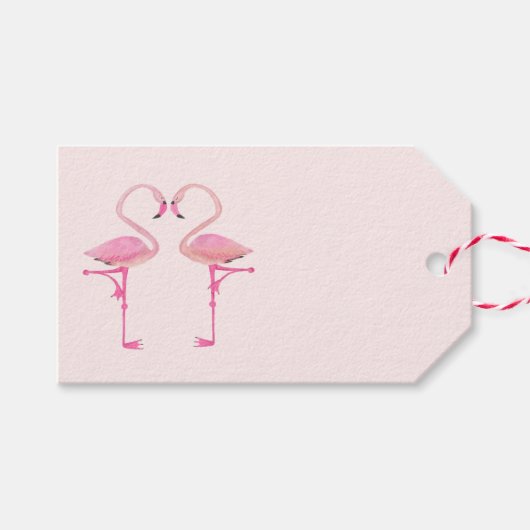 Rosa Flamingos Geschenkanhänger (Vorderseite (Horizontal))