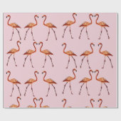 Rosa Flamingos Geschenkpapier (Flach)