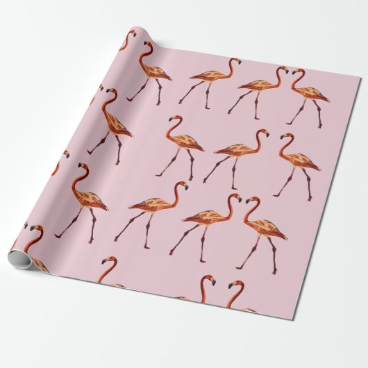 Rosa Flamingos Geschenkpapier (Ungerollt)