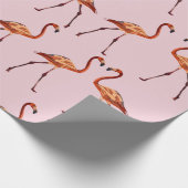 Rosa Flamingos Geschenkpapier (Ecke)