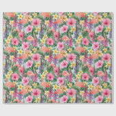 Rosa Flamingos Geschenkpapier (Flach)