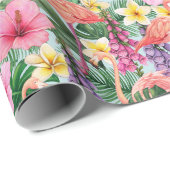 Rosa Flamingos Geschenkpapier (Rolleneckpunkt)