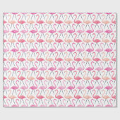 Rosa Flamingos Geschenkpapier (Flach)
