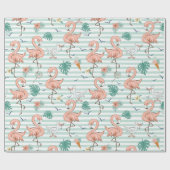 Rosa Flamingos Geschenkpapier (Flach)