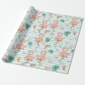 Rosa Flamingos Geschenkpapier (Ungerollt)