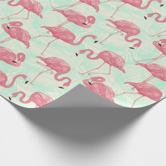 Rosa Flamingos Geschenkpapier (Ecke)