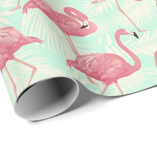 Rosa Flamingos Geschenkpapier (Rolleneckpunkt)