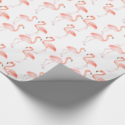 Rosa Flamingos Geschenkpapier (Ecke)