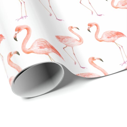 Rosa Flamingos Geschenkpapier (Rolleneckpunkt)