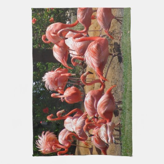 Rosa Flamingos Handtuch (Vertikal)