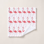 Rosa Flamingos Handtuch Set (Waschlappen)