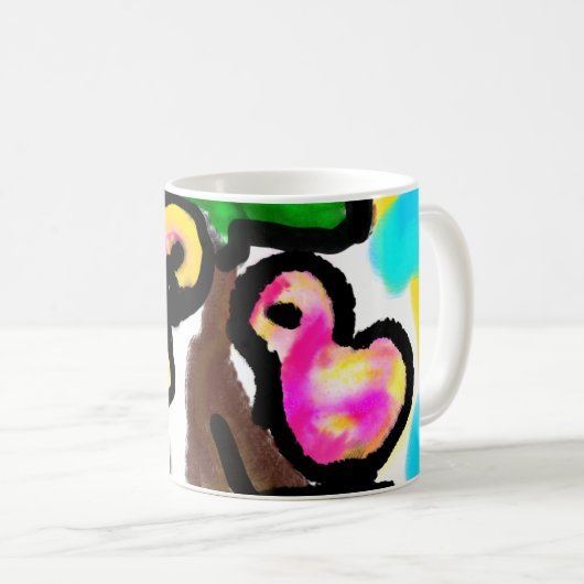 Rosa Flamingos Hochzeit Kaffeetasse (VorderseiteRechts)