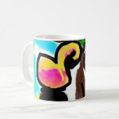 Rosa Flamingos Hochzeit Kaffeetasse (Vorderseite Links)