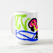 Rosa Flamingos Hochzeit Sommerspass Kaffeetasse (Vorderseite Links)