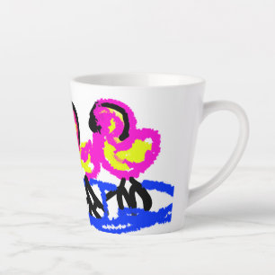 Rosa Flamingos Hochzeit Sommerspass Milchtasse