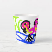 Rosa Flamingos Hochzeit Sommerspass Milchtasse (Vorderseite)