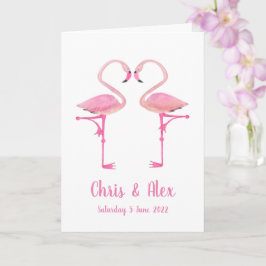 Rosa Flamingos Hochzeitskarte Karte