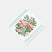 Rosa Flamingos im Paradies Papier Napkins Serviette (Ecke)