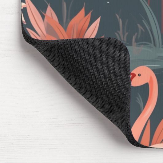 Rosa Flamingos im Wasser Mousepad (Ecke)