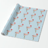 Rosa Flamingos im Weihnachtsmann-Hut-Weihnachten Geschenkpapier (Ungerollt)