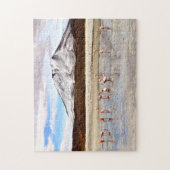Rosa Flamingos in den Anden Puzzle (Vertikal)