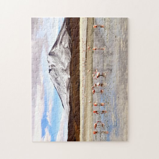 Rosa Flamingos in den Anden Puzzle (Vertikal)