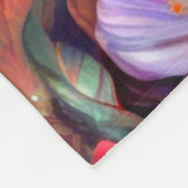 Rosa Flamingos in einem See mit Blume-20231 Fleecedecke (Ecke)