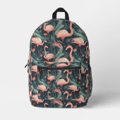 Rosa Flamingos in Fernen Bedruckter Rucksack (Vorderseite)