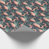 Rosa Flamingos in Fernen Geschenkpapier (Ecke)