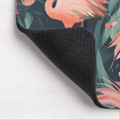 Rosa Flamingos in Fernen Mousepad (Ecke)