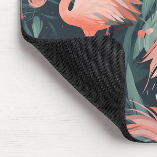 Rosa Flamingos in Fernen Mousepad (Ecke)