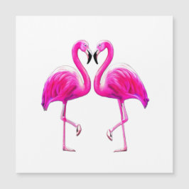 Rosa Flamingos in Liebe Magnetkarte