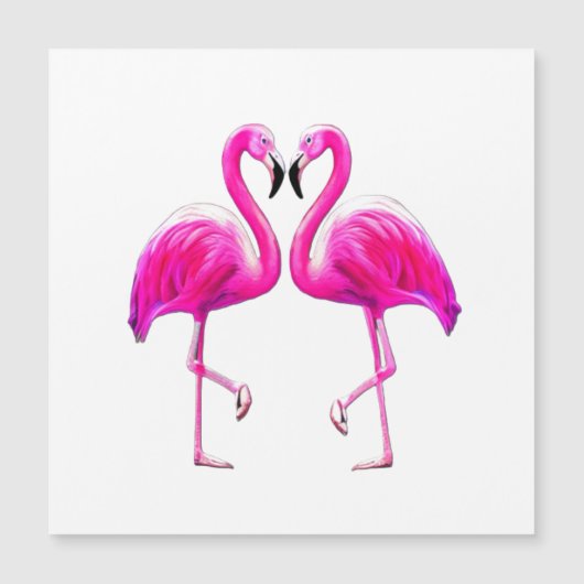 Rosa Flamingos in Liebe Magnetkarte (Vorderseite)