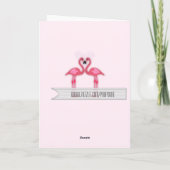 rosa Flamingos in Liebe papershop Karte (Rückseite)